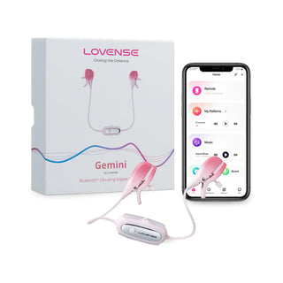 Gemini - Pinces à Mamelons Vibrantes Contrôlées par Application - Lovense