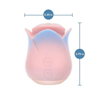 Kissing Rose - Floral “French Kiss” Clitoral Stimulator - Blush