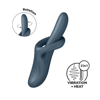 Heat Flex 4 – Vibrateur lapin chauffant et rotatif – Satisfyer