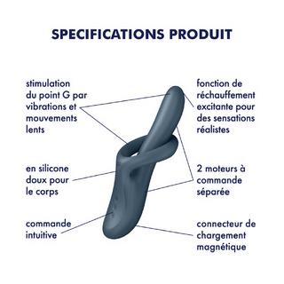 Heat Flex 4 – Vibrateur lapin chauffant et rotatif – Satisfyer