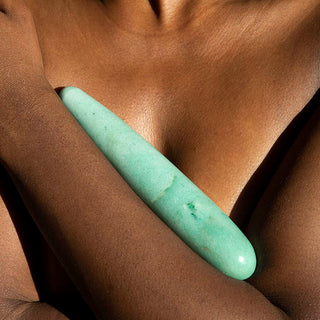 Indian Jade Original – Dildo en Pierre Naturelle d'Aventurine – Chakrubs