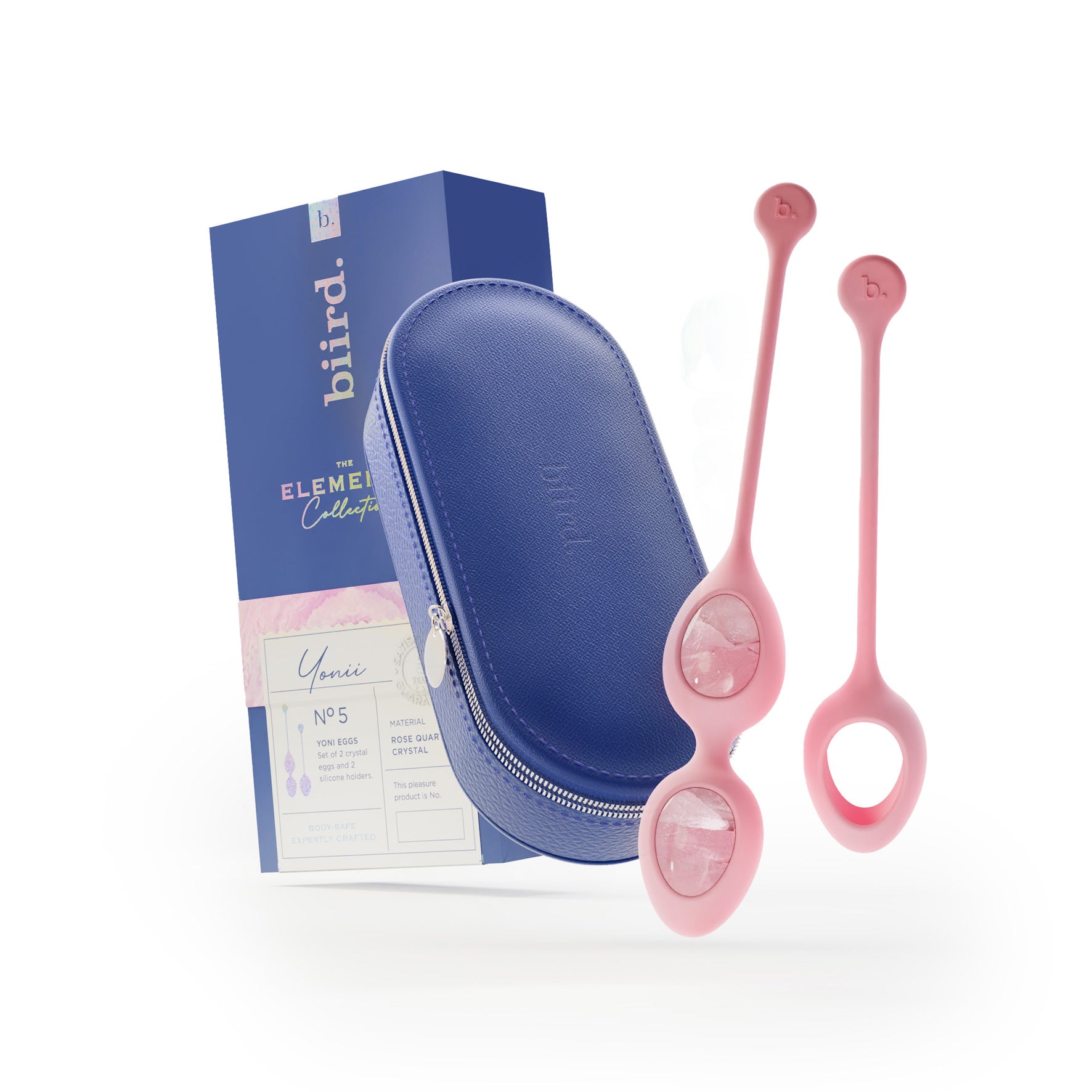 Yonii – Ensemble de 2 Œufs de Yoni en Quartz Rose – Biird