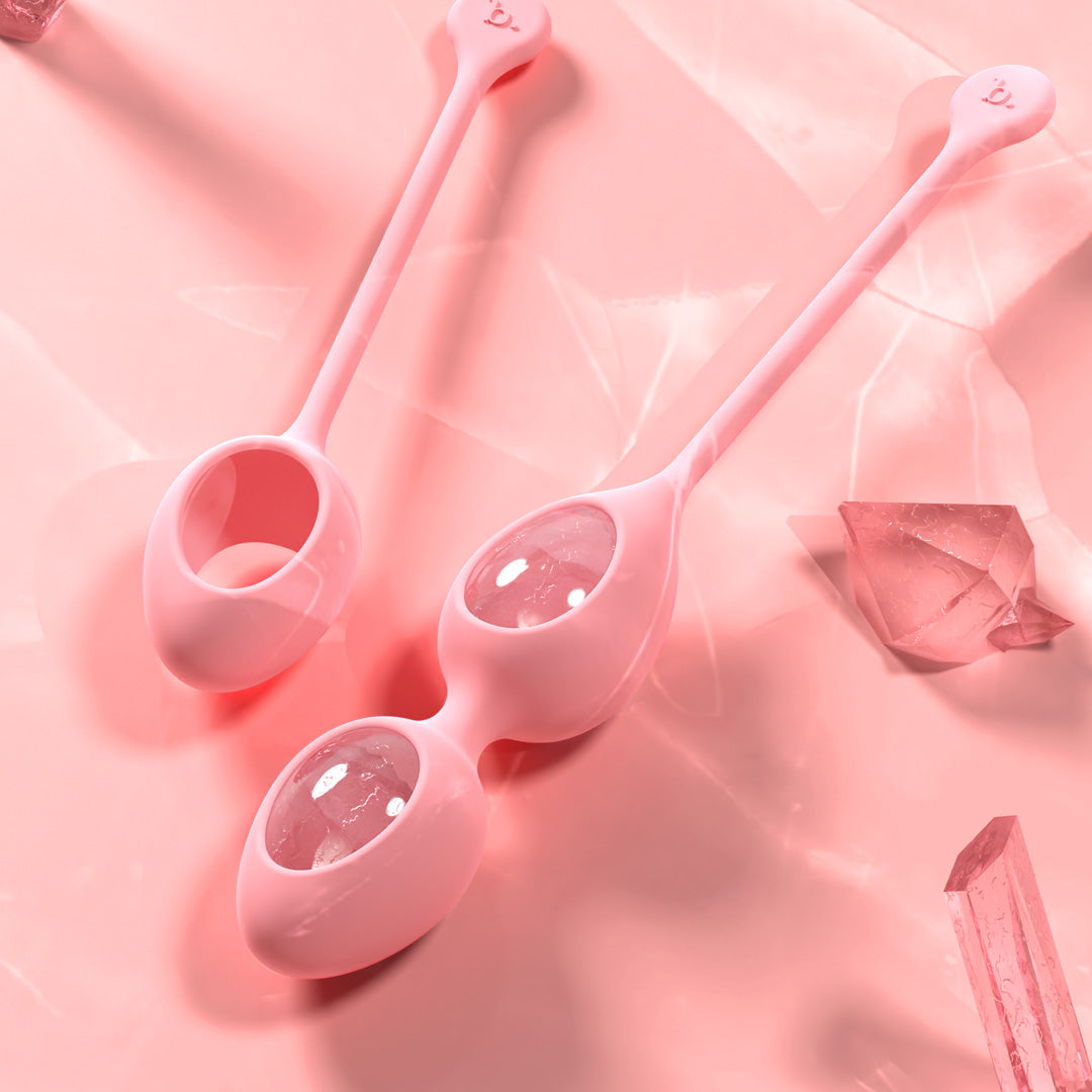 Yonii – Ensemble de 2 Œufs de Yoni en Quartz Rose – Biird