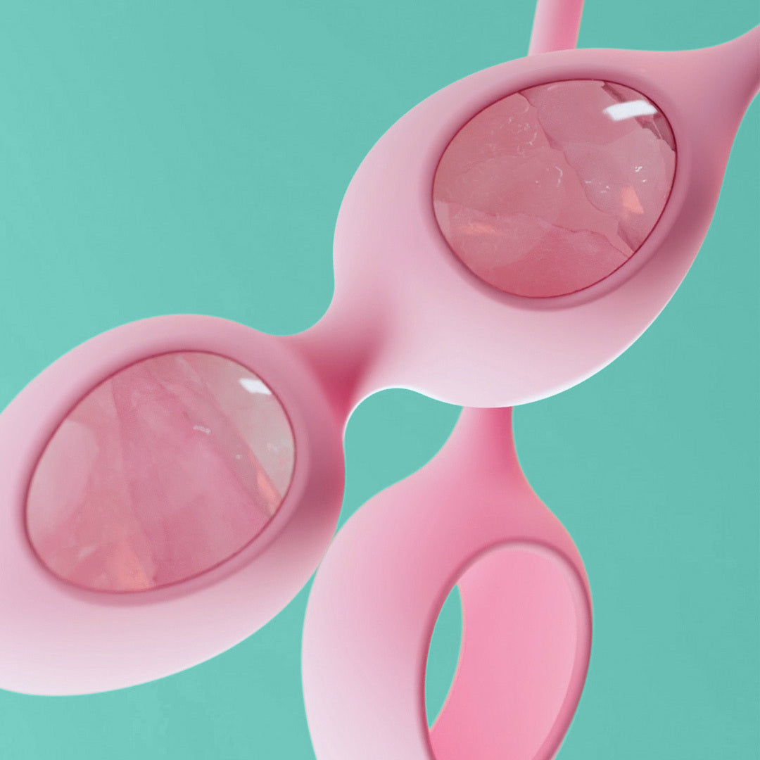 Yonii – Ensemble de 2 Œufs de Yoni en Quartz Rose – Biird